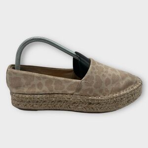 Splendid Women's‎ Laney Slip On Shoe Size 9.5 Platform Espadrille Tan Leopard